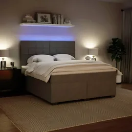 vidaXL Boxspringbett 180 x 200 cm Hellgrau