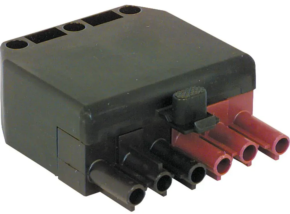 Stecker 6-polig schwarz/braun, 250/400V, 16A System Wieland