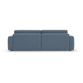 TRENDMANUFAKTUR Big-Sofa TRENDMANUFAKTUR "Bourbon Mega, bequem, viel Platz, Breite 264cm", blau (blau horizon), B:264cm H:84cm T:126cm, 100% Polyester, Sofas, Big-Sofa, extra tiefe Sitzfläche, wahlweise mit Sitztiefenverstellung bestellbar