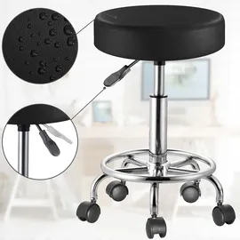 CASARIA Rollhocker schwarz/silber