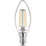 Philips LED-Lampe Classic Candle 4,3W/827 (40W) Clear 3-pack E14