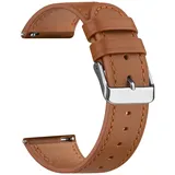 Mugust Uhrenarmband 22mm Lederarmband, Smart watch Lederarmband für Samsung Galaxy Watch/Huawei Watch/Garmin/Fossil (Braun)