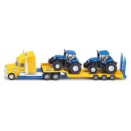 Siku 1805 - LKW mit New Holland Traktoren gelb/blau 1:87