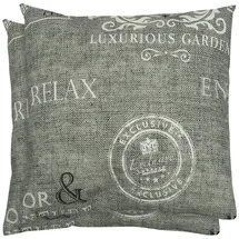GO-DE Dekokissen 48 x 48 x 12 cm grau 2-tlg.