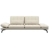 FLEXLUX 3-Sitzer Tropea Funktionssofa, Designsofa, Relaxfunktion, TV-Couch, mit Armteilverstellung sowie Sitztiefenverstellung, Breite 252 cm weiß