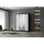 imoebel24 Schwebetürenschrank Vista 150 x 200 x 61 cm Schwarz/Weiß