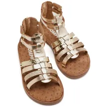 Gioseppo Withee Flache Sandale, Platinfarben, 32 EU