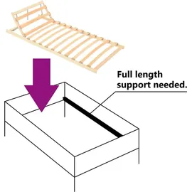 vidaXL Lattenrost mit 13 Latten Verstellbares Kopfteil 80x200 cm