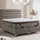 aea Bett mit Matratze Moderner Stil Braun Bett mit Stauraum Stoffbezug - Braun