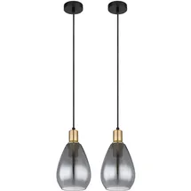 GLOBO Rauchglas 1-flg. 15 cm oval schwarz
