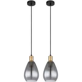 GLOBO Rauchglas 1-flg. 15 cm oval schwarz