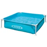 Intex 57173NP - Mini Frame Pool Blau, Stahl und PVC, Blau, 122x122x30 cm