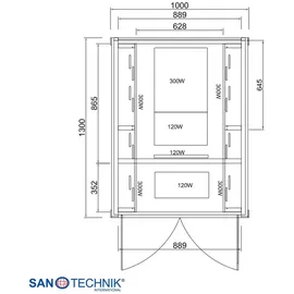 SANOTECHNIK Carbon 1 Infrarotkabine 1 Pers. 100x195x130 cm