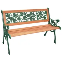 Dynamic24 Holz Eisen Rosen Parkbank Bank Gartenbank Garten Holzbank
