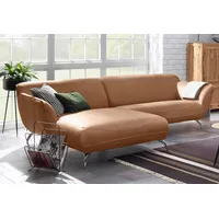 Ecksofa GUTMANN FACTORY "Venezuela", braun (cognac), B:280cm H:80cm T:170cm, Sofas