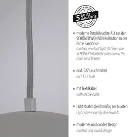 Schöner Wohnen Ali 1-flg. 38 cm halbkugelförmig creme/amber
