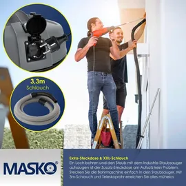 Masko 6IN1 Industriesauger mit Gerätesteckdose