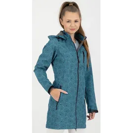 DEPROC activ Deproc Active Damen Mit Abnehmbarer Kapuze Übergangsjacke Kurzmantel Shelby Long Softshellmantel, Navy, 44 EU