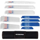 WorkPro Sägeblatt Set für Holz & Metall & Kunststoff 32-teilige 32 Stück