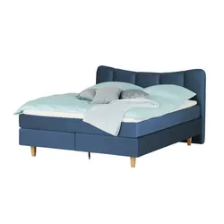 Boxspringbett  Dalur ¦ blau ¦ Maße (cm): B: 180 H: 110