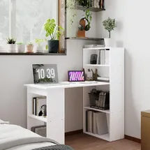 Homcom Schreibtisch Esstisch mit Regal Computertisch Arbeitstisch Laptoptisch