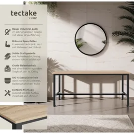Tectake Sitzbank Fairfield Braun 108 x 32,5 x 50 cm