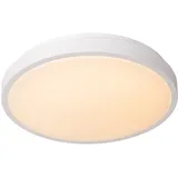 LUCIDE DASHER - Deckenleuchte Badezimmer - Ø 34,8 cm - LED - 1x18W 2700K - IP44 - Bewegung und Tag/Nacht-Sensor - Weiß