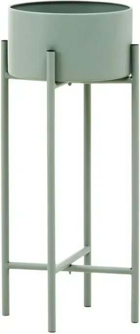 Premier Housewares Moderner kleiner grüner Standtopf, robuster Outdoor-Topf für Blumen, langlebiger Standtopf