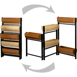 Dobar Vertikalbeet Flexi 165 x 18 x 105 cm Schwarz