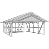 SKANHOLZ Skan Holz Carport Schwarzwald m. Dachlattung u. Abstellr. B 684 x 772 cm Weiß