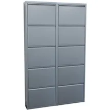 VCM Pisa 100 x 173 x 16 cm Schuhschrank / grau