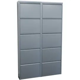 VCM Pisa 100 x 173 x 16 cm Schuhschrank / grau