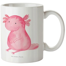 Mr. & Mrs. Panda Kinderbecher Axolotl – Weiß – Geschenk, Lebensweisheit, Molch, Kaffeetasse, Kunsts, Kunststoff weiß