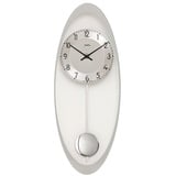 AMS Moderne Wanduhr mit Quartzwerk, batteriebetrieben Quartz-Pendeluhr 50cm- 7416