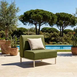 Oviala Modulares niedriges Gartenmöbel 4 Plätze Grün