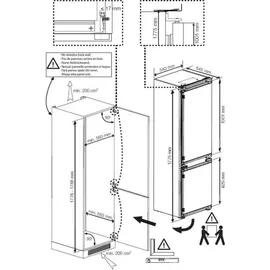 Beko BCSA285E4ZSN Einbau-Kühlgefrierkombination (271 l, Weiß)