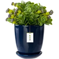 Botle Blumenübertopf Rund 19,5 x 21,5 cm Dunkelblau