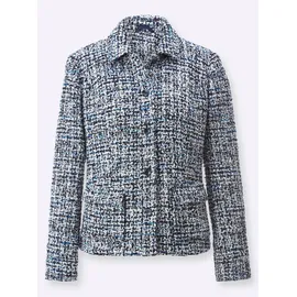 CREATION L Bouclé-Blazer blau