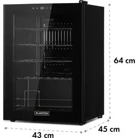 Klarstein Shiraz 20 Uno Weinkühlschrank 53l 20Fl Touch-Bedienfeld 5-18°C Schwarz