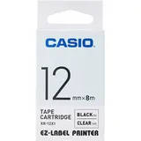 Casio XR-12X1 Schriftband 12 mm x 8 m schwarz auf transparent