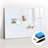 Tulup Magnettafel, Weiß, Glas, 100x0.4x70 cm, Dekoration, Magnettafeln &