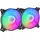 Mars Gaming MFDUO, Kit 2 FRGB Rainbow 360°, Ultraleise, Dualer Anschluss 3PIN + 4PIN, Schwarz