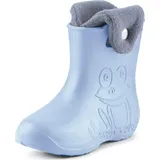 Ladeheid Eva Kinder Jungen Mädchen Gummistiefel Regenschuhe gefüttert Regenstiefel Gummischuhe LA-CA-04 (Hellblau, 34/35 Eu) - 34/35