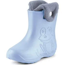 Ladeheid Eva Kinder Jungen Mädchen Gummistiefel Regenschuhe gefüttert Regenstiefel Gummischuhe LA-CA-04 (Hellblau, 34/35 Eu) - 34/35