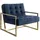 s-style möbel Loungesessel Tampa Samtstoff 0 x 0 x 0 cm Blau