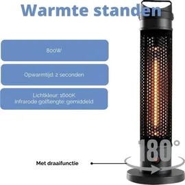 Yato YT-99520 Infrarotstrahler 0,8 kW schwarz