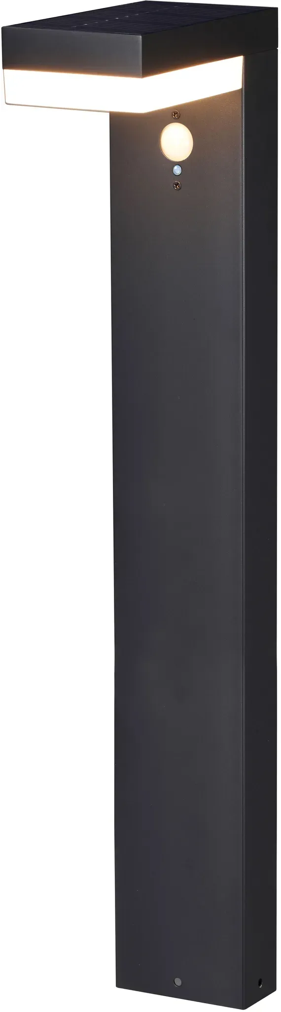 Brilliant LED Solar Außenstehleuchte Mamba Schwarz 4000K Neutralweiß mit Bewegun...