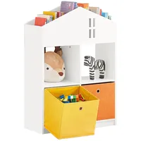 SoBuy Kinder Bücherregal mit Haus-Design Kinderregal Spielzeugregal Weiß KMB49-W