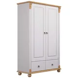 otto home Wäscheschrank OTTO HOME "Tessin", weiß (weiß, honig), B:90cm H:140cm T:38cm, Massivholz, Schränke, aus massiver Kiefer, in 2 Breiten, viel Stauraum, FSC zertifiziert