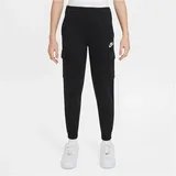 Nike Sportswear Club Fleece Cargohose Kinder Black/Black/White XS